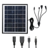 7W 6V 1.3A bricolage panneau solaire avec Port de sortie USB / Port femelle cc / Port mâle D C / Port Micro USB