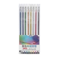 8 couleurs Glitter Gel Pen Set Stylo de couleur Changement de couleur Marqueur Flash pour les étudiants de l