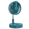 8 en 1 Support pliable Ventilateur de sol Pulvérisation Veilleuse Fonction de haut-parleur USB Rechargeable 4 vitesses Ventilateur de bureau portable à hauteur réglable avec télécommande pour chambre Bureau Camping en plein air