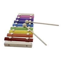 8-Note Xylophone Glockenspiel coloré avec des maillets en bois Percussion Instrument de musique Jouet Cadeau pour enfants enfants