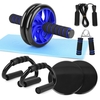 8 pièces Abdominale Rouleau Roue Genouillère Push up Bars Disc Core Slider Corde À Sauter Main Pince Pack Kit pour Home Gym Fitness