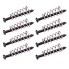 8 pièces métal guitare électrique basse cou plaque commune vis de montage micros ajuster la hauteur vis