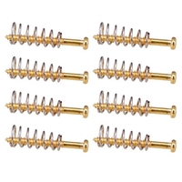 8 pièces métal guitare électrique basse cou plaque commune vis de montage micros ajuster la hauteur vis