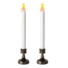 8 pièces Simulation lumineux longue tige bougie lampes avec Base jaune lumière clignotant noël Halloween décoration chandelier