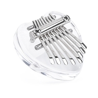 8 touches Kalimba Mini pouce Piano doigt Piano Transparent acrylique doigt clavier Instrument de musique