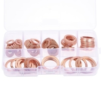 80 pcs / ensemble M6-M20 8 Tailles Rondelles De Joint En Cuivre Solide Anneau D