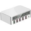 818 Intelligent Multi-port USB Chargeur rapide Écran LCD adaptatif Adaptateur sans fil Charge rapide QC 3.0 Type-C Port EU Plug