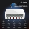 818 Intelligent Multi-port USB Chargeur rapide Ecran LCD adaptatif Adaptateur sans fil Charge rapide QC 3.0 Type-C Port Prise US