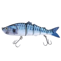 8.5 " Appât Dur Vivant Multi Jointé Section Segmentée Leurre de Pêche avec Hameçons Aigus
