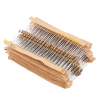 860pcs 1 ohm-1M ohm 1 / 4W Carbon Film Resistors Assortiment Kit Set 43 Valeurs totales Composants électroniques