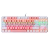 87 touches clavier mécanique filaire clavier mécanique à lumière mixte avec bouton de suspension de commutateur bleu mécanique