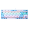 87 touches clavier mécanique filaire clavier mécanique à lumière mixte avec bouton de suspension de commutateur bleu mécanique