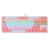 87 touches clavier mécanique filaire clavier mécanique à lumière mixte avec bouton de suspension de commutateur bleu mécanique