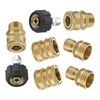 8pcs adaptateurs de machine de nettoyage haute pression Kit de couplage rapide ensemble d