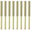 8pcs mèches de tronçonneuse affûteuse diamantée plaquée titane lime de tronçonneuse électrique haute dureté