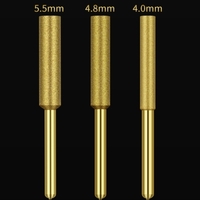 8pcs mèches de tronçonneuse affûteuse diamantée plaquée titane lime de tronçonneuse électrique haute dureté