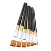 8pcs Pinceaux Ensemble Pointes Plates Pinceaux à Cheveux en Nylon pour Étudiants Adultes Artistes Acrylique Huile Aquarelle Gouache Ongles Corps Visage Art Artisanat Fournitures