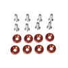 8pcs rondelle pare-chocs & boulons Kit Set Orange en alliage d