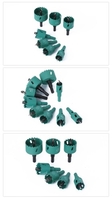 9 PCS Bi-métal Scie Trépan Foret Set 19mm-51mm Acier Haute Vitesse Multifonction Trou Forets Forets avec Tige Hexagonale pour Bois Plastique plaques de plâtre Aluminium Fer Métal Feuille