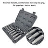 9 pièces en cuir ensemble de poinçons creux en cuir outil de perforation 3-12mm bricolage outil de maroquinerie avec boîte à outils pour sac de ceinture en cuir