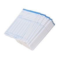 90 pcs / Pack Cartes de Temps Timecards Mensuelle 2-sided 18 * 8.4 cm pour Employé Présence Heure Horloge Enregistreur