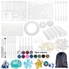94PCS résine coulée silicone moule bricolage résine pendentif faisant la technologie pour les bijoux