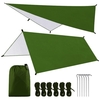9.8 * 9.8ft Multifunctional Waterproof Camping Tarp Hammock Sunshade Tent Rain Shelter Lightweight Outdoor Tarpaulin Canopy for Camping Beach Picnic