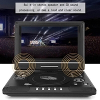 9, 8 pouces 16: 9 écran large 270 ° écran LCD rotatif maison voiture TV lecteur DVD Portable VCD disque compact MP3 visionneuse avec fonction de jeu