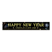 9.84ft Nouvel An Bannière Suspendu Bonne Année Décor pour La Maison Mur Jardin Fête Cadeau Festivals Intérieur Décorations Extérieures