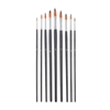 9pcs Artiste Professionnel Pinceaux Ensemble Nylon Brosses À Cheveux Pinceaux Arts Fournitures pour Enfants Adultes Débutants pour Acrylique Huile Aquarelle Gouache Visage Nail Art Rock Peinture