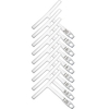 9pcs jauge de rayon Understring en acier inoxydable