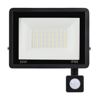 A C180-240V 10W 12LEDs Détecteur de mouvement PIR Conception à induction humaine Projecteur S-pot Lampe Éclairage extérieur IP66 Résistance à l