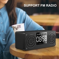A10 Portable Bluetooth 5.0 Haut-Parleur Réveil Radio Haut-Parleurs Sans Fil Support TF Carte U Disque AUX IN FM Radio pour Smart Phone Tablet PC
