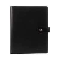 A4 affaires portefeuille en cuir avec calculatrice classeur carte Slot Manager bureau Document Pad porte-documents PU dossier pour homme d