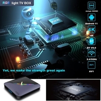 A95X F3 Air II Android 11.0 Smart TV Box Amlogic S905W2 Lecteur multimédia UHD 4K 2.4G/5G WiFi double bande BT5.0 AV1 VP9 H.265 Télécommande de décodage