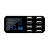 A9S Chargeur de voiture rapide 8 ports Multi USB LCD Display Chargeur de téléphone 12V Hub USB pour tablettes téléphoniques DVR