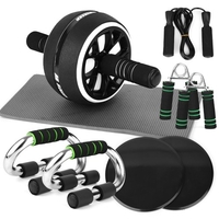 Abdominale rouleau roue genouillère Push up barres disque noyau curseur corde à sauter main pince Pack Kit pour gymnase à domicile Fitness