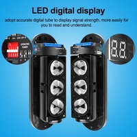 ABE-200F Détecteur de faisceau infrarouge Système de sécurité à domicile Alarme antivol Alarme à triple faisceau Capteurs étanches Angle A-xis optique réglable Affichage numérique LED