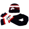 Abeille chapeau bonnet + écharpe costume bleu foncé