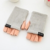 Abody femmes gants tricotés chauds demi-doigt extensible bras chaud manchette pliable décontracté mitaines sans doigts
