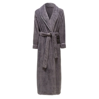 Abody hommes peignoir en peluche polaire col châle à manches longues taille ceinture poche latérale Robe chaude vêtements de détente