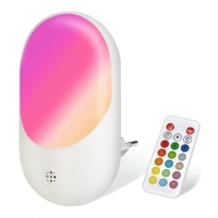 AC100-240V 1W 16 couleurs changeantes RGB LEDs lampe de nuit avec contrôleur