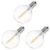 AC110-120V 1W G40 Replacement Light Bulbs 3Pack E12 Screw Base Glass Globe Bulbs for String Light Indoor Outdoor Patio Decor Warm White