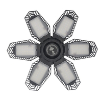 AC110-130V 100W LED s Garage lumière déformable pliant plafonniers avec 6 panneaux réglables E26 Base douille support 6500k lumière blanche pour Garage entrepôt atelier sous-sol Gym cuisine