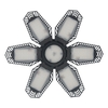 AC110-130V 100W LED s Garage lumière déformable pliant plafonniers avec 6 panneaux réglables E26 Base douille support 6500k lumière blanche pour Garage entrepôt atelier sous-sol Gym cuisine