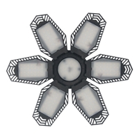 AC110-130V 100W LED s Garage lumière déformable pliant plafonniers avec 6 panneaux réglables E26 Base douille support 6500k lumière blanche pour Garage entrepôt atelier sous-sol Gym cuisine