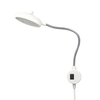 AC110-250V 1W 21LEDs Machine à coudre Lampe lumineuse Bouton rotatif Dimmable Luminosité réglable Base fixe Tube flexible pliable Conception de col de cygne pour les tâches ménagères