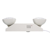 AC85-265V Lampe de secours à LED à deux têtes,  1800mAh,  réglable,  avec lampe murale,  pour utilisation dans le garage et le sous-sol à usage résidentiel