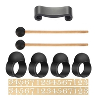 Accessoire de jeu de tambour à langue en acier Accessoires pour instruments de musique à percussion Maillet à tambour à langue en acier et support de maillet Doigt de lit