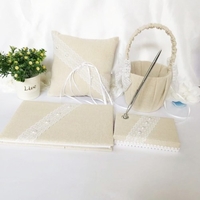 Accessoires de mariage Toile de jute Livre d
